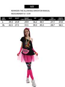 15pcs 1980s Retro Costume Party Accessories Set - Complete Themed Party Outfit Spring Vacation - Multicolor - View 3