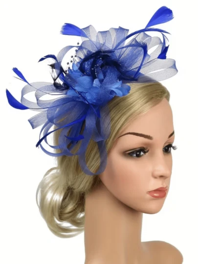 1 Pc Fascinators Hats For Women Tea Party Hats 1950s Kentucky Derby Hats Hair Clip For Bride Wedding Party Birdcage Veil Headband Flower 1920s Headpiece For Horse Race Vintage Hats 50s Outfit Hats 1940s Victorian Hat Pillbox Hats Accessories For Women Girl Birthday Mother's Day Christmas Gift