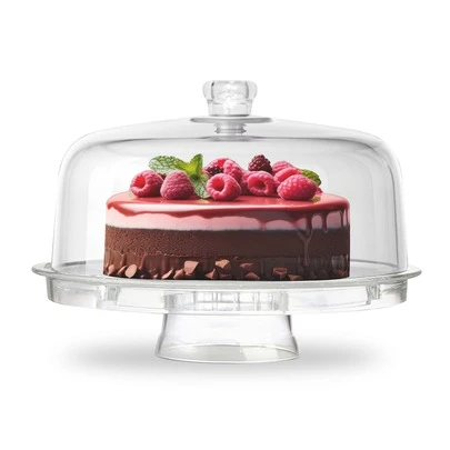 Crystals 6-In-1 Multi-Functional Acrylic Cake Stand With Dome Cover