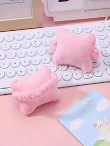 Cute Keyboard Wrist Rest & Mouse Pad Set With Hand Pillow | Low-Friction Surface, Wrist-Warming Ergonomic Design For Office, School & Gaming Desks - View 7