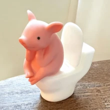 Mini figura decorativa de cerdo pensativo para el hogar, adorno de casa de muñecas, decoración de escritorio creativa, accesorio de coche, pequeño regalo de juego de mesa de cumpleaños - Multicolor - Ver 5