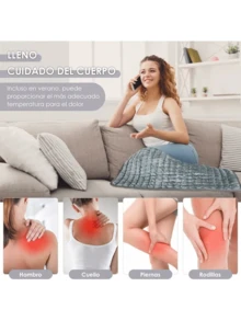 Regalos para mujeres durante su periodo:lectric Heating Pad with 6 Temperature Adjustments, 120-Minute Timer, Auto-Off Function - Ideal for Neck, Shoulders, Waist, Abdomen, Legs - Perfect for Home Use And Gift, 30X60 Cm, Polyester Cover - Tipo de Enchufe A USA (110-127V) - Ver 1