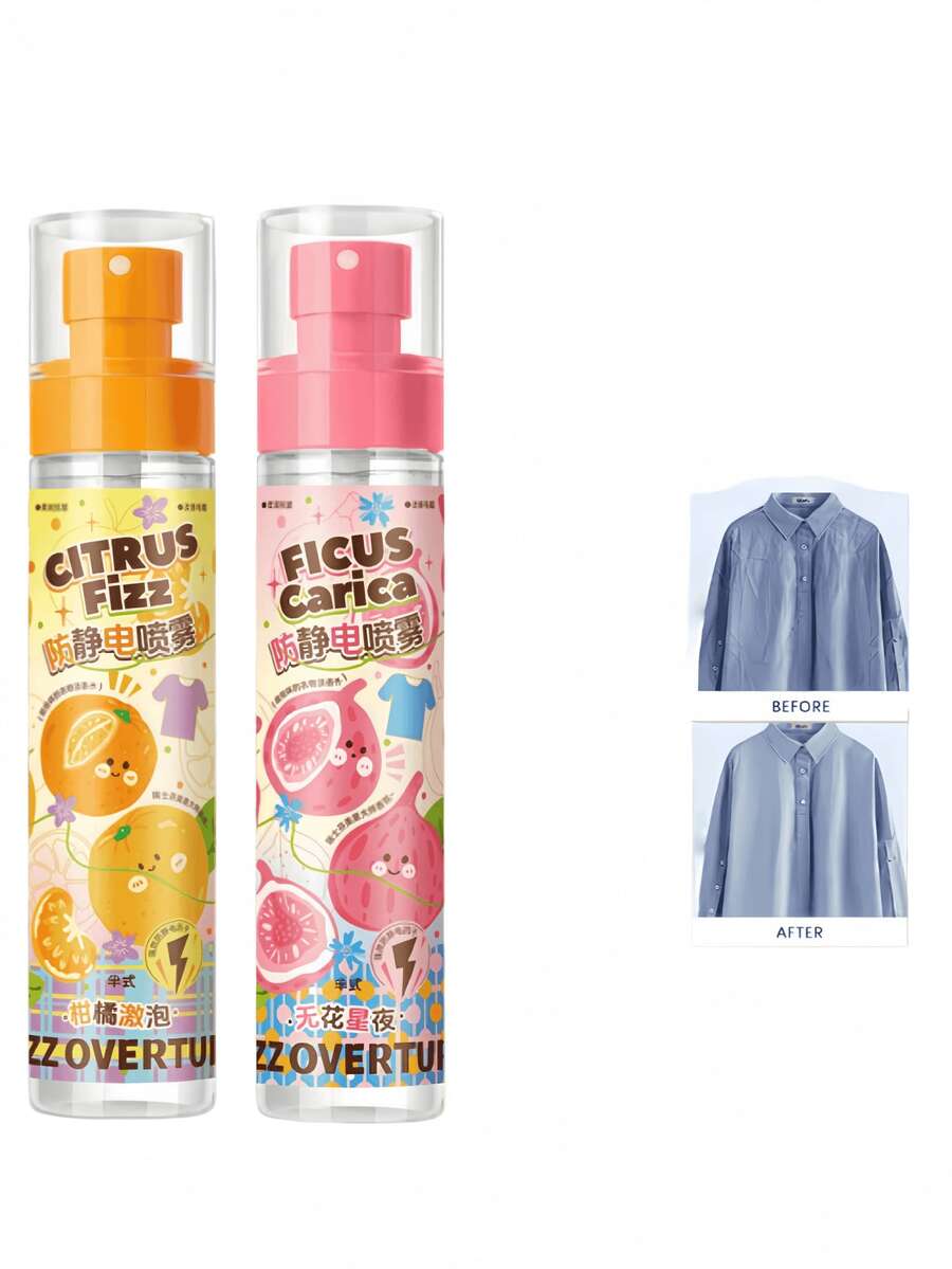 Anti-Static Spray, Static Eliminator Spray, Fabric Softener, Anti-Static Agent, Suitable For Clothes, Hair And Fabrics, Anti-Wrinkle And Anti-Static, Soft And Comfortable, Removes Clothing Wrinkles, Eliminates Static, Keeps Clothes Smooth.