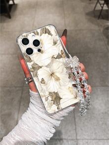 White Hibiscus Flower & Butterfly Pattern Bow Lanyard Transparent Card Slot Soft TPU Phone Case, Precise Cutouts, Shock-Absorbing, Scratch-Resistant, Compatible With IPhone 15 Pro Max, 14 Plus, 13 Pro Max, 12, 11, 7G, 7P, IX, XR, XS Max, 11, 12, 13, 14, 15, 16, 15 Pro, 15 Plus, 15 Pro Max, 7 Plus, 8 Plus, X, XS Max, XR, 11 Pro, 12 Pro, 13 Pro, 14 Pro, 12 Mini, 13 Mini, 17/17 Pro Max - Clear - View 5
