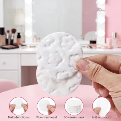 10/100/200/300/400/500/600/700/800/900/1000 piezas Almohadillas de algodón exfoliantes de alta calidad - 100% algodón puro, almohadillas exfoliantes suaves por ambos lados para una limpieza suave y eliminación de maquillaje