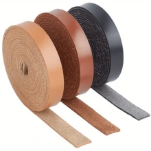 1 rollo de correa de piel sintética, 3 anchos: 1,25 cm, 2,5 cm, 5 cm, 1,8 mm de grosor, 180 cm de longitud, adecuado para proyectos hechos a mano, manualidades DIY y fabricación de cinturones - Multicolor - Ver 3