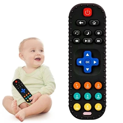 Đồ chơi gặm nướt cho bé sơ sinh 0-12 tháng tuổi - Đồ chơi hình điều khiển TV cho bé - Đồ chơi gặm nướt phù hợp cho bé trai và bé gái, quà tặng lễ Phục Sinh, điều khiển từ xa, đồ dùng cho bé, quà Giáng sinh và Halloween.