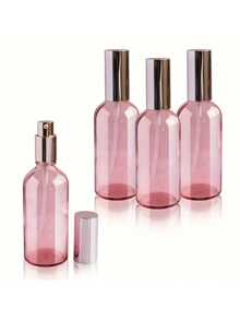 1pc 20ml/30ml/50ml/100ml Rose Gold Mist Spray Bottle With Pink Glass, Refillable Liquid Container - A - View 2