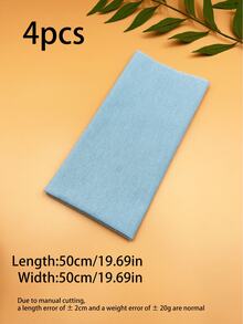 Set 4 buah Kain Linen Warna Terang, 4 Kain Linen Warna Polos, Kain Bordir, Kain Dasar Sulaman Silang, Untuk Kerajinan Pakaian, Menjahit, Potongan Siap Pakai 50*50cm, Sulaman Silang DIY, Memotong Patch - Kain linen imitasi 50*50cm - View 7