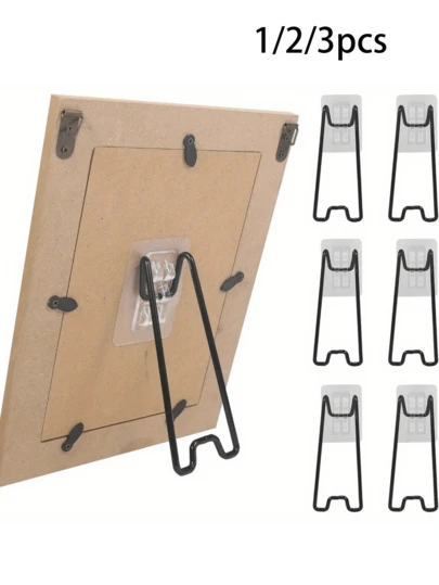 Giá đỡ tranh bằng thép không gỉ có thể điều chỉnh kích thước từ 5,9-10,2 inch, giá vẽ để bàn - Màu đen, phong cách Bohemian, giá trưng bày bằng kim loại bền chắc dành cho tranh ảnh, trang trí nhà cửa và triển lãm, thiết kế tối giản, cấu trúc chắc chắn.