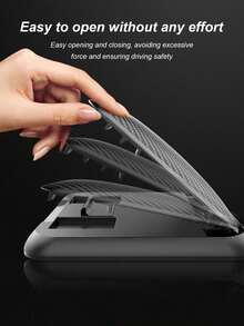 碳纤维纹理车载手机支架 – 三角度可调，防滑硅胶底座，通用型，适用于及大多数智能手机（4.7英寸-6.8英寸），粘性防滑垫遮阳折叠导航手机支架，仪表盘及中控台夹式手机支架 - 手機支架 - 查看 9