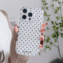 Minimalist Polka Dot Anti-Drop Phone Case Compatible With Apple 15 Pro Max, 16 Pro Max, XS, 11, 12, 12 Mini, 13, 14, 15, 16, 16 Pro Max, 15 Pro, 13 Pro Max, 17, 17 Air, 17 Pro Max And Android Phones A54 5G, A52, A14, A15, A12, S22, S21, A33 5G, Galaxy A50, S24, S23, Galaxy S10 5G, A32 5G, Galaxy A55 5G, S10, Galaxy S23 Ultra, A53 5G, A05, S25, Galaxy A24 4G, Gifts For Men And Women - Clear - View 1