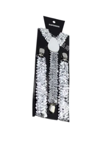 一套男士亮片领结、领带和吊带三件套配饰套装 - 彩色 - 查看 9