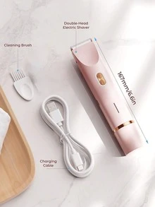 2-In-1 Women's Electric Shaver, Rechargeable Dual Head Electric Shaver For Legs, Arms, Body, Underarms Hair Trimming, Wet & Dry Use, Great Mother's Day Gift For Family And Friends - Multicolor - View 12