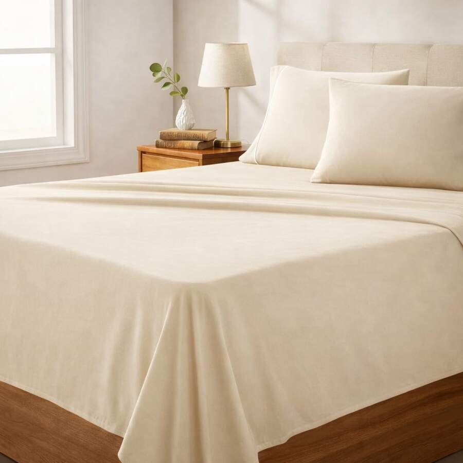Koala Store Micropercale 200 Thread Count Bedding Set COMPLETE Super Soft And Resistant All Sizes - 稻草 - 查看 1