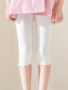 1/4 Pairs Children's Base Pants For Spring And Summer, Girls' Summer Thin Cropped Pants, Small Lace Princess Pants, Tight Pants, Paired With Skirts And Baby Elastic Knitted Pants - Multicolor - View 21