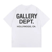 GALLERY D-EPT T-Shirt Car Letter Short Sleeve Men And Women High Street Half Sleeve Car Print Round Neck Loose Men's Tops Round Neck Casual Short Sleeve GALLERY - 白色 - 查看 2