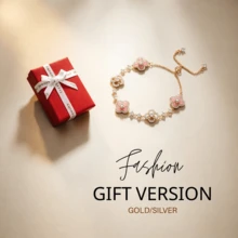 This Wealthy Lady Style All-Diamond Four-Leaf Clover Zirconia Bracelet Is A New 2025 Electroplated Bestselling Niche Item, Exuding A Luxurious And Refined Aura. It Is Glamorous And Alluring, Suitable For Wearing On Dates, Banquets, And Formal Dinners, Also Making An Excellent Gift. As The Most Fashionable High-End Jewelry, It Gives A Gentle And Sweet Feeling, Bringing A Sense Of Joy And Fulfillment. - Silver - View 11