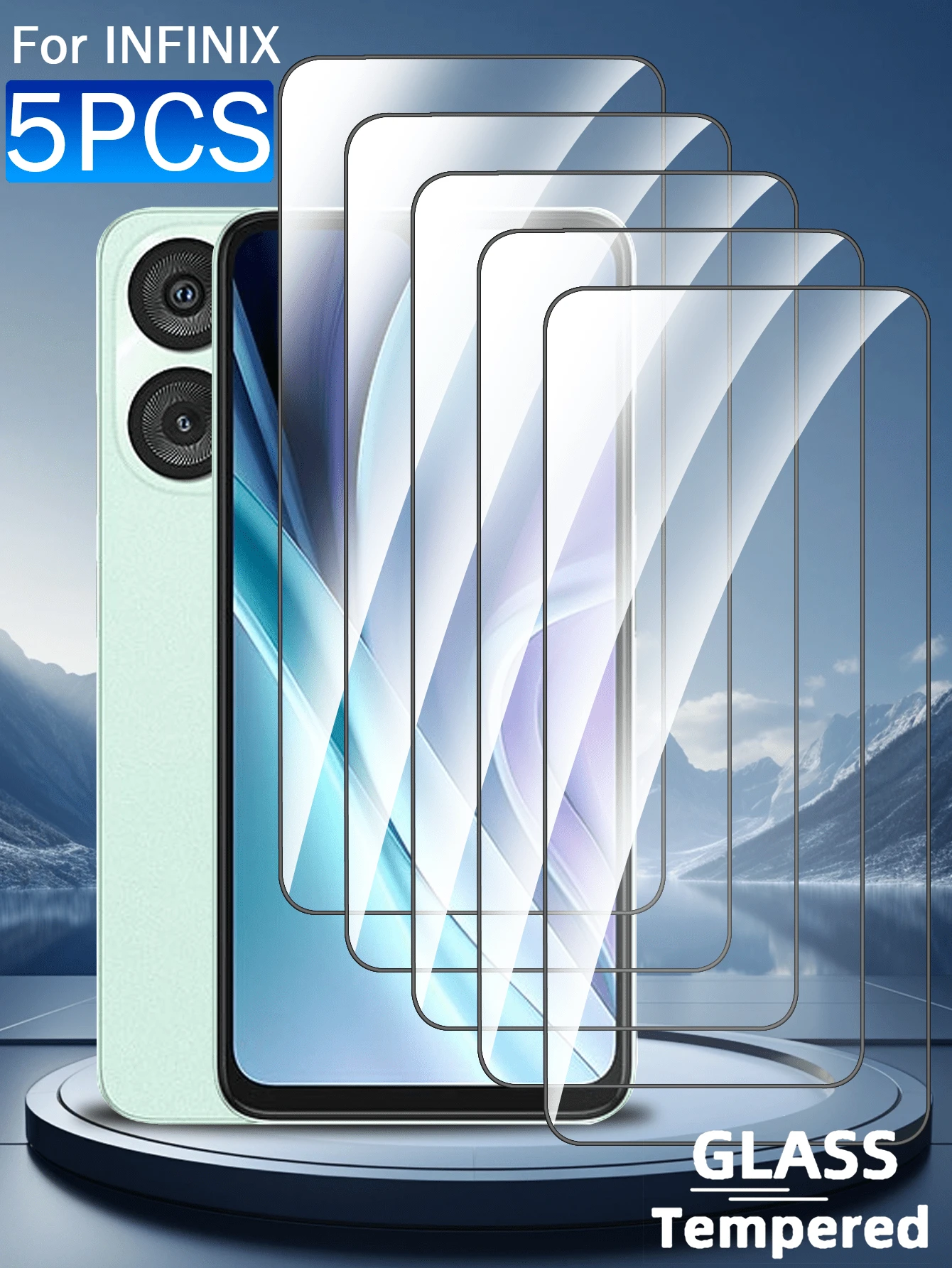 5pcs Screen Protector, Compatible With And Other Models, High-Definition Tempered Glass Film, 9H Hardness, Compatible With Phone Cases, Easy To Install, Scratch-Resistant, Bubble-Free, Full Coverage. - Clear - View 1