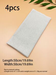 Set 4 buah Kain Linen Warna Terang, 4 Kain Linen Warna Polos, Kain Bordir, Kain Dasar Sulaman Silang, Untuk Kerajinan Pakaian, Menjahit, Potongan Siap Pakai 50*50cm, Sulaman Silang DIY, Memotong Patch - Kain linen imitasi 50*50cm - View 6