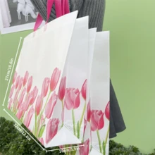 50个装无纺布礼品手提袋，高端派对礼品袋，服装手提袋，加厚礼品袋，花纹包装袋，便携大容量手提袋。可重复使用，适合女士购物手提包；节日、新年、婚礼、购物袋、生日礼品袋、派对礼品袋。 - 包裝袋 - 查看 2