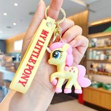 MY LITTLE PONY 1pc Rainbow Keychain - Cute Cartoon Character Plastic Pendant, Bag Accessory, Suitable For Halloween, Christmas, Birthday Gifts Kawaii Vacation Essentials Bag Accessories Bag Charm Accessories Charms For Bag Teacher Gifts - Multicolor - View 9