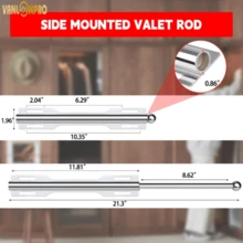 12-Inch Retractable Closet Rod, Standard Expandable Closet Rod, Organizer Rack, Pant Rack, Storage Clothes Hanger - View 7