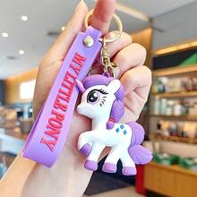 MY LITTLE PONY 1pc Rainbow Keychain - Cute Cartoon Character Plastic Pendant, Bag Accessory, Suitable For Halloween, Christmas, Birthday Gifts Kawaii Vacation Essentials Bag Accessories Bag Charm Accessories Charms For Bag Teacher Gifts - Multicolor - View 16