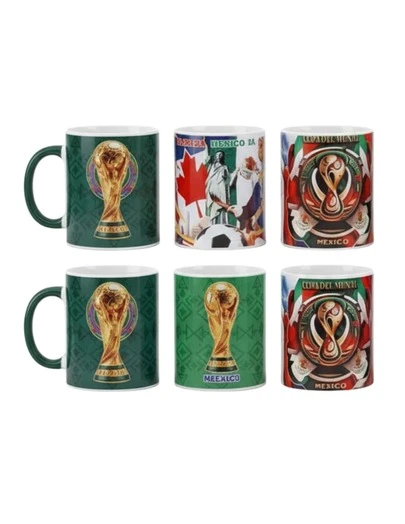 kit de 6 tazas de cerámica conmemorativas de la Copa Mundial
