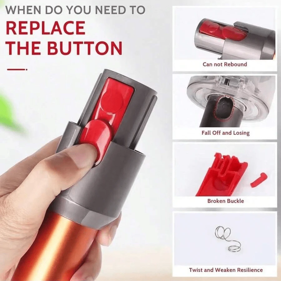 Cleaner Head Clip Latch Tab Button With Spring Replacement Parts For Dyson V7 V8 V10 V11 V15 Vacuum Cleaner - A - View 1