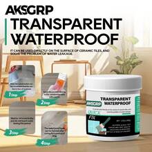 Transparent Waterproof Sealant | Strong Waterproofing & Quick Leakage Repair - Suitable For Kitchen/Bathroom/Roof/Wall/Windowsill/Balcony, Multi-Surface Compatible, Weather-Resistant, - Transparent Sealant - View 1