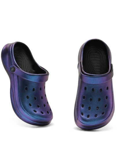 CIVHOM Women's Vibrant Tie-Dye Printed Clogs - Soft, Lightweight, Breathable, Non-Slip, Comfortable Beach And Garden Shoes, Fashionable Design, Suitable For Vacation, Outdoor And Leisure Wear, Ideal Gift For Christmas, All-Season Footwear