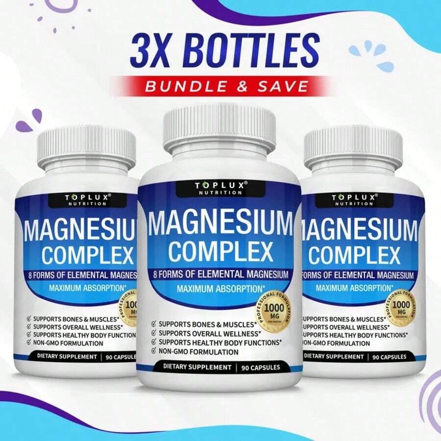 [Free Shipping]Magnesium Complex 8 Essential Magnesium Supplement - 3 Pack Bundle - 3pck - 查看 1