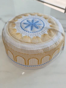2顶绣有回族图案的帽子，绣花帽，帽子 - 彩色 - 查看 3