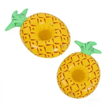 充气火烈鸟和菠萝造型饮料架，适用于泳池派对、夏季海滩活动、游泳、漂浮饮料架 - 彩色 - 查看 8