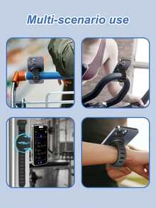 360° Adjustable Silicone Wristband Magnetic Phone Holder, Compatible With MagSafe, Fits 0.8"-2.4" Handles, Suitable For Cycling, Running, Driving, Live Streaming And Home Fitness - Wrist Phone Holder - View 8