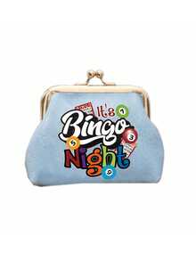 宾果之夜主题复古按扣皮革零钱包，女士短款PU复古纽扣钱包零钱包，带金属吻锁，小巧便携，可作连帽衫口袋/迷你斜挎包使用，糖果色零钱包可装硬币、珠宝和耳机，色彩鲜艳活泼，是派对的完美之选 - 彩色 - 查看 18