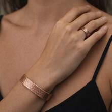 Handmade 100% Pure Natural Copper Hammered Adjustable Ring And Bracelet Set - Đồng - Xem 3