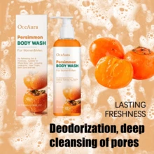 100ml Persimmon Shower Gel, Deep Cleansing & Exfoliating, Oil Control & Moisturizing, Nourishing & Refreshing Shower Gel With Long-Lasting Fragrance - Persimmon Shower Gel - View 5
