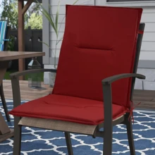 1pc High-Back Chair Cushion, Suitable For Indoor And Outdoor Use, Designed Specifically For Foldable Office Rocking Chairs. Features Tie-Down Design And UV Protection, Ideal For Living Room Home Decor - A - View 5