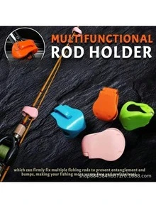 Multi-Functional Rod Holder, Lure Fishing Rod Binding Clip, Raft Rod Holder, Pier Fishing Rod Protective Cover - Multicolor - View 7
