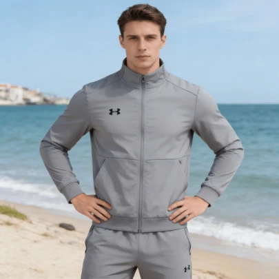 Under Armour 運動外套男夾克針織運動訓練跑步健身休閒外套上衣 23600304-014