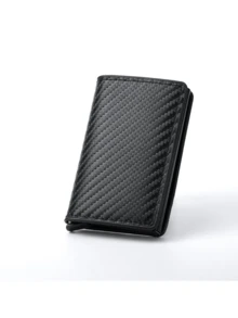 RFID Aluminum Box PU Leather Men's Wallet With Card Holder, Designer Anti-Theft Wallet - Multicolor - View 11