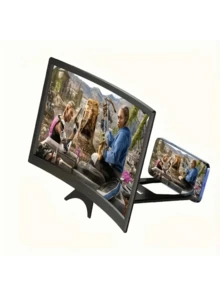 Blue Phone Screen Magnifier Screen Magnifier Stand A Portable Display Magnifier For Smartphones Featuring Blue Light Protection For Eye Care With A High-Definition Curved Stand Suitable For All Smartphones High-Quality Curved Screen Spring Gift - Multicolor - View 6