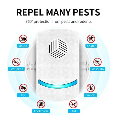 2026 Upgraded 1/2/4pcs Ultrasonic Pest Repeller, 360° All-Round Protection, Silent Operation, For Babies & Pets, Enhanced Ultrasonic Chip Stimulation For Faster & Stronger Pest Control, Ultrasonic Smart Frequency Pest Repeller - Physical Pest Control, Silent, Suitable For Home, Kitchen, Office, Hotel, Warehouse And Other Indoor Areas, Effectively Repels Mosquitoes, Mice, Long-Term Use Yields Better Results.