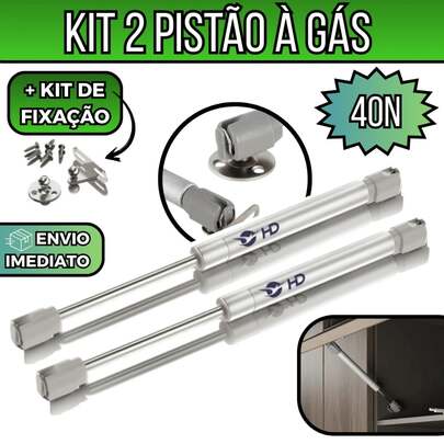 2 Pistão à Gás Amortecedor 40N Para Porta De Armário Móveis Abre Para Cima Porta Basculante