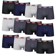 IDOLIKA - Pack 12 - Boxer Hombre - Calzoncillos Hombre - Ropa interior Hombre - Boxer Pack Hombre - Boxer De Hombre - Calzoncillos Boxer Hombre - Calzoncillos Hombre Algodon - Boxers Hombre - Ideal para uso diario y deporte - Transpirable y buena elasticidad - Entrega 24/48h - Multicolor - Ver 1