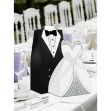 200 piezas Cajas de dulces estilo occidental para boda, cajas de recuerdos de boda para novios, cajas de regalo para dulces y chocolates atadas con cinta, cajas de recuerdos de fiesta de boda clásicas y creativas para decoración de mesa de postres, despedida de soltera, Día de San Valentín - Conjuntos - Ver 8