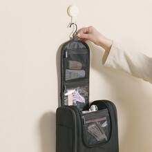 1pc Multi-Functional Double-Opening Storage Bag, Large-Capacity Business Trip And Travel Cosmetics Hook Toiletry Bag - Multicolor - View 4