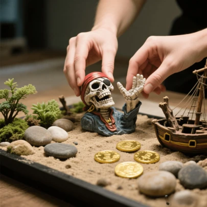 1pc Pirate Resin Skull Aquarium Decor - Fish Tank Decorations, Suitable For Small Fish And Reptiles, Interesting Aquarium Landscape Cave Series, Aquarium Decor | Aquarium Enhancement | Interesting Aquarium Supplies, Aquarium Accessories,Accessories For Bearded Dragon, Gecko, Snake